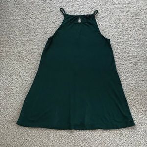 Green ribbed dress